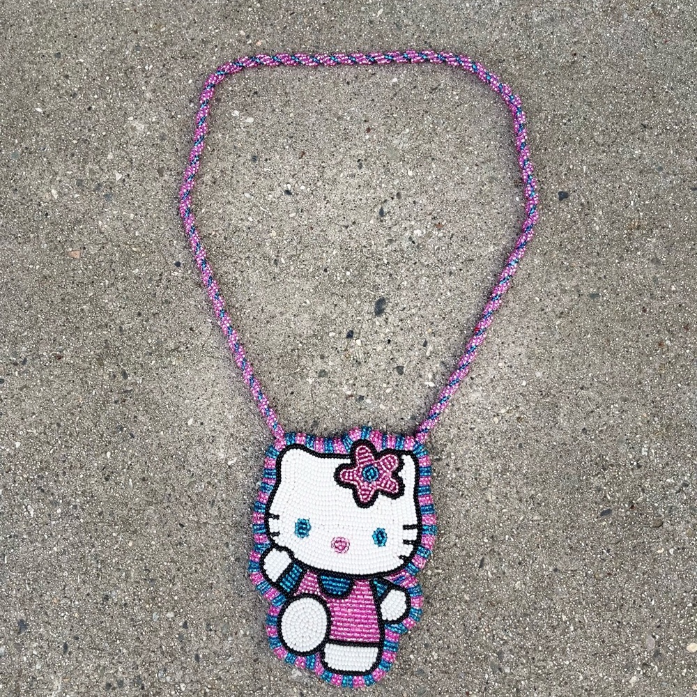 Hello Kitty Pink, Blue and White Beaded Jewelry Accessory - Picture 5 of 7